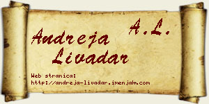 Andreja Livadar vizit kartica